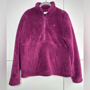 Vineyard Vines Teddy Pullover 1/2 Zip Purple Size Medium Fuzzy Soft